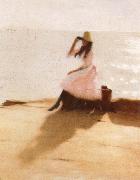 Philip Wilson Steer Young woman on the Beach oil on canvas